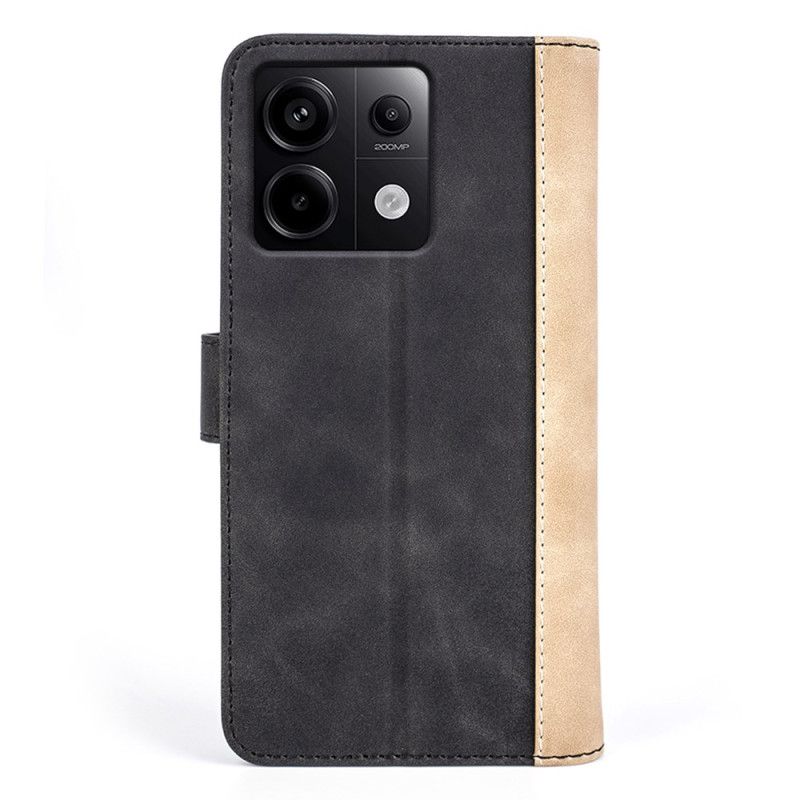 Kožené Puzdro Xiaomi Redmi Note 13 Pro 5g Kryt Na Mobil Dvojfarebný Dizajn