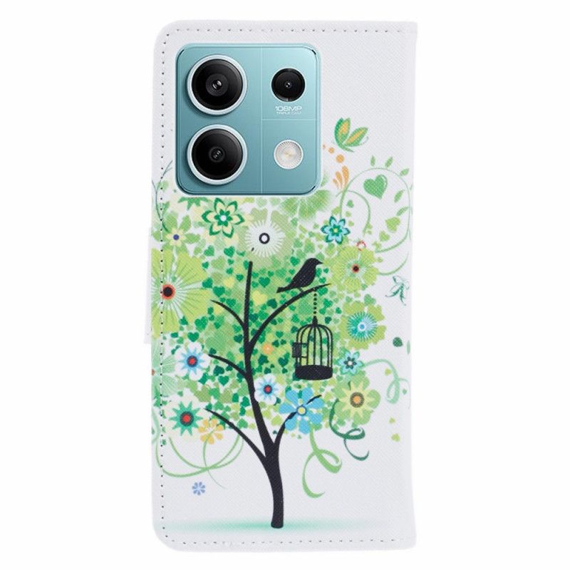 Kožené Puzdro Xiaomi Redmi Note 13 Pro 5g Zelený Strom