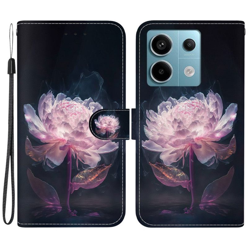 Puzdro Xiaomi Redmi Note 13 Pro 5g Fialová Pivónia S Remienkom