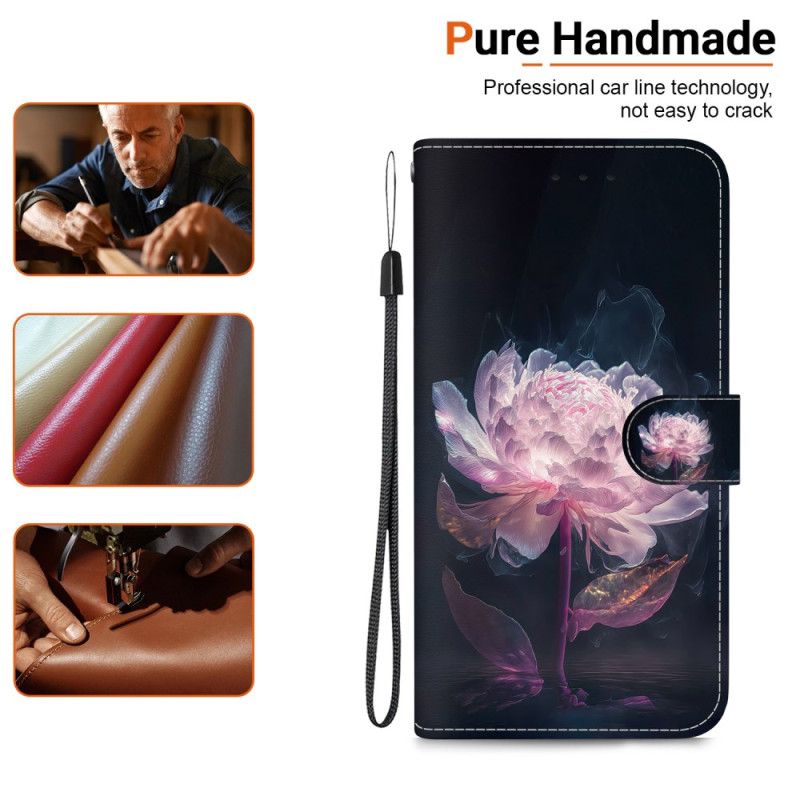 Puzdro Xiaomi Redmi Note 13 Pro 5g Fialová Pivónia S Remienkom