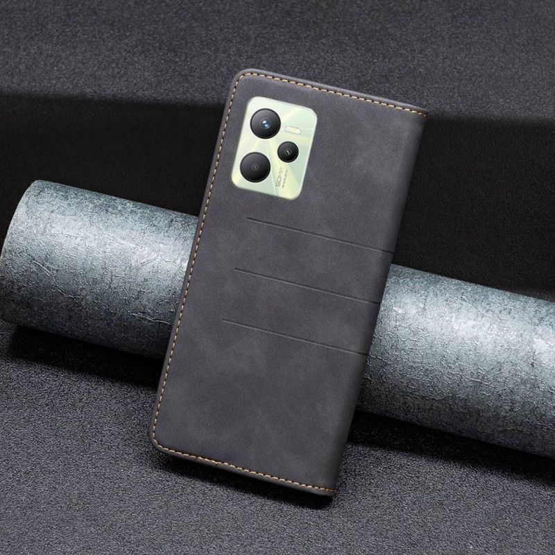 Flipové Puzdro Realme C35 Kožené Puzdro Binfen Color Lines
