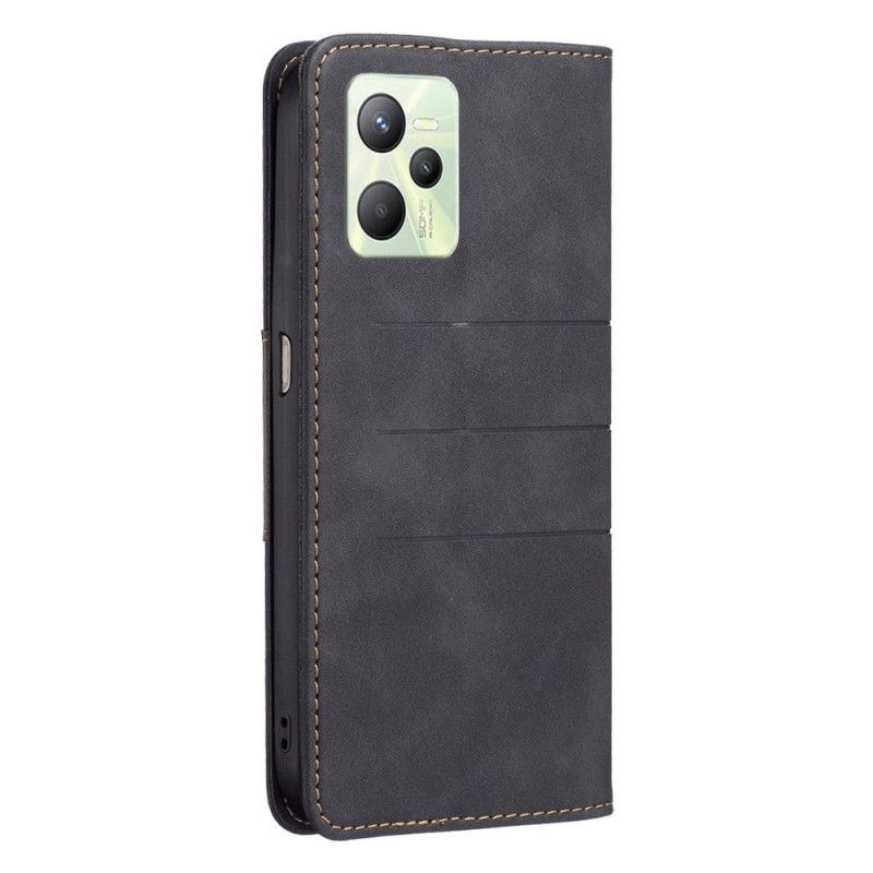 Flipové Puzdro Realme C35 Kožené Puzdro Binfen Color Lines