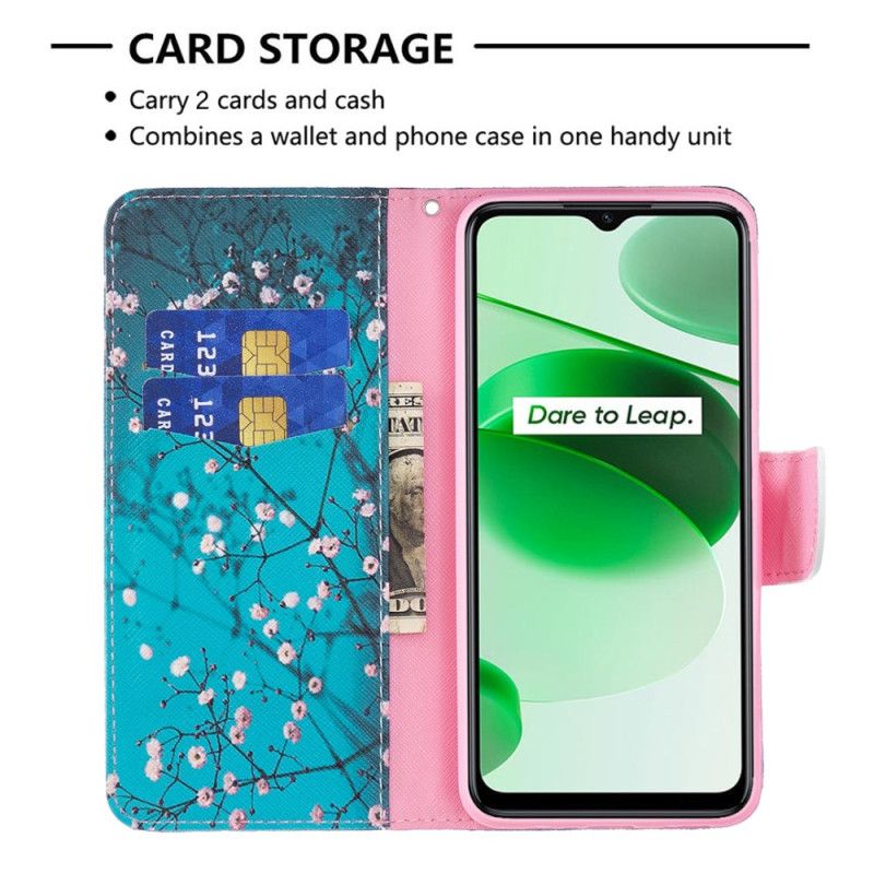 Flipové Puzdro Realme C35 Kvitnúci Strom