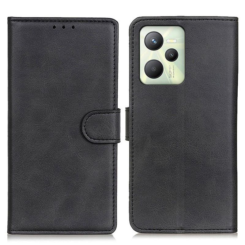 Kožené Puzdro Realme C35 Klasický Matný
