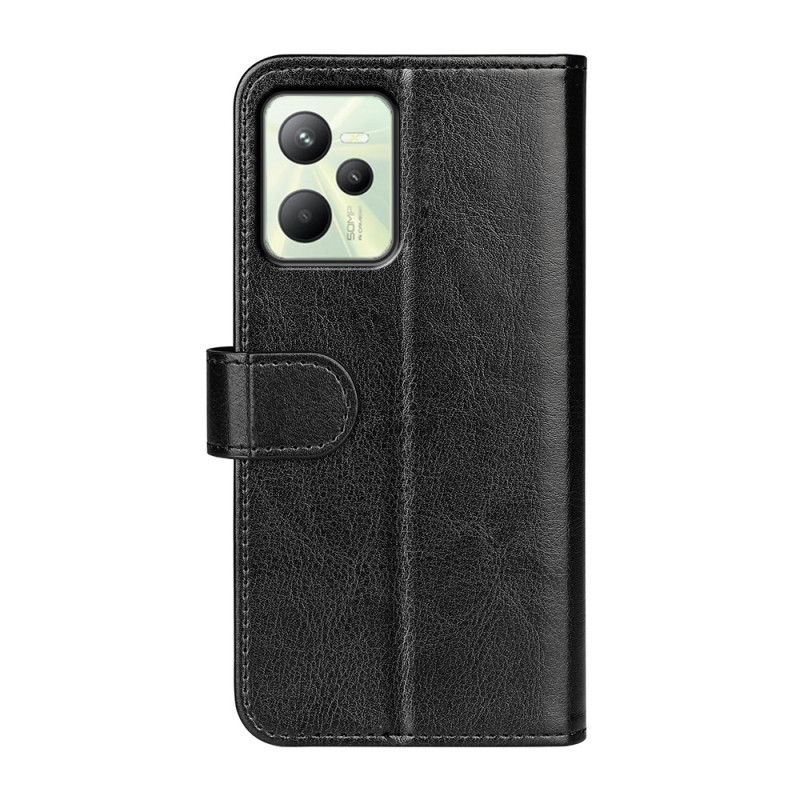 Kožené Puzdro Realme C35 Mäkký Silikón V Retro Štýle