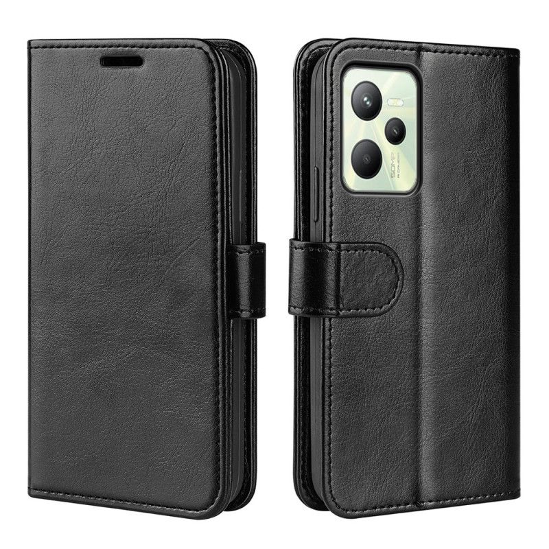 Kožené Puzdro Realme C35 Mäkký Silikón V Retro Štýle