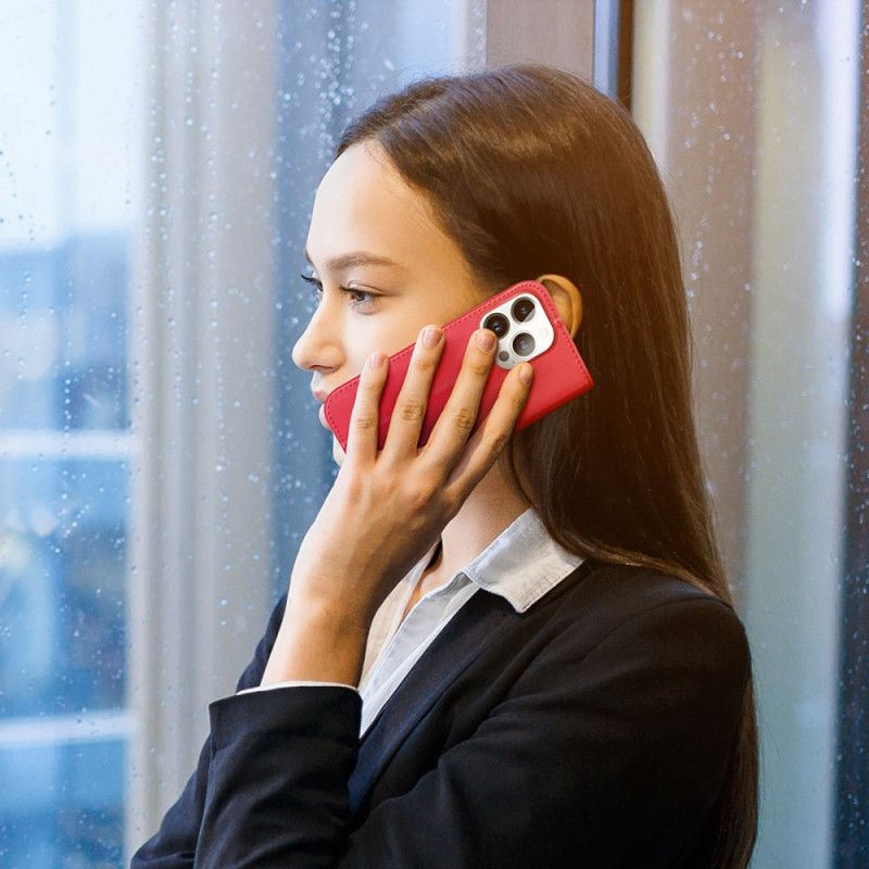Flipové Puzdro iPhone 14 Pro Kožené Puzdro Séria Hivo Dux Ducis