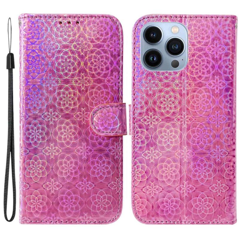 Kožené Puzdro iPhone 14 Pro Disco-štýl