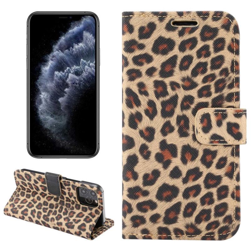 Kožené Puzdro iPhone 14 Pro Leopard