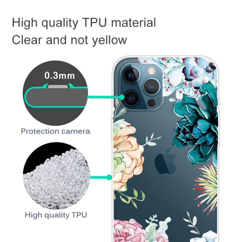 Kryt iPhone 14 Pro Bezšvové Akvarelové Kvety