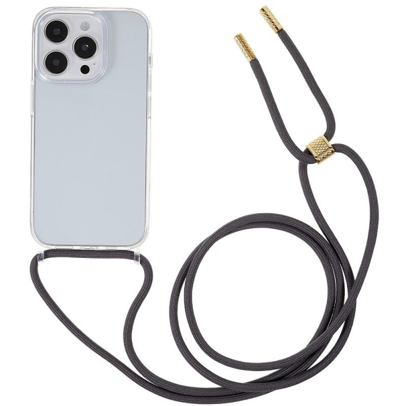 Kryt iPhone 14 Pro Priehľadná S Farebnou Šnúrkou