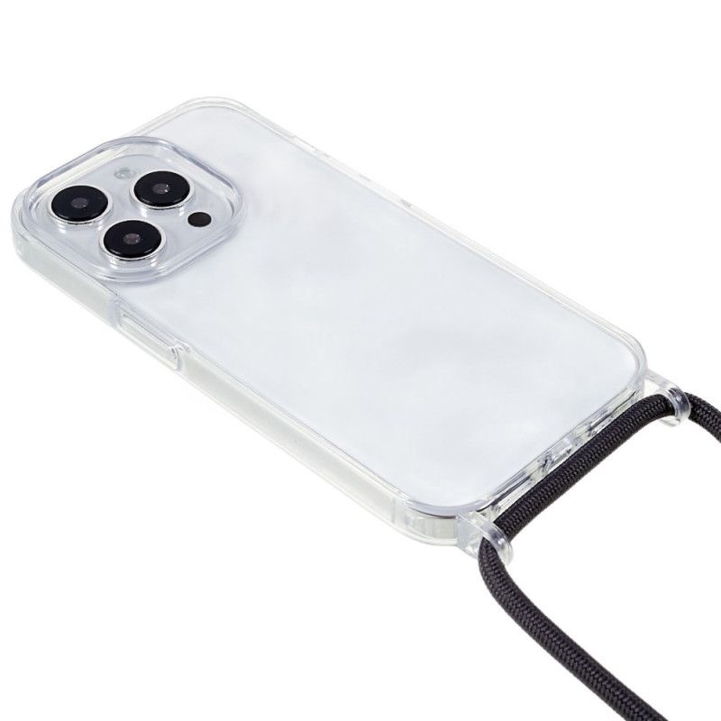Kryt iPhone 14 Pro Priehľadná S Farebnou Šnúrkou