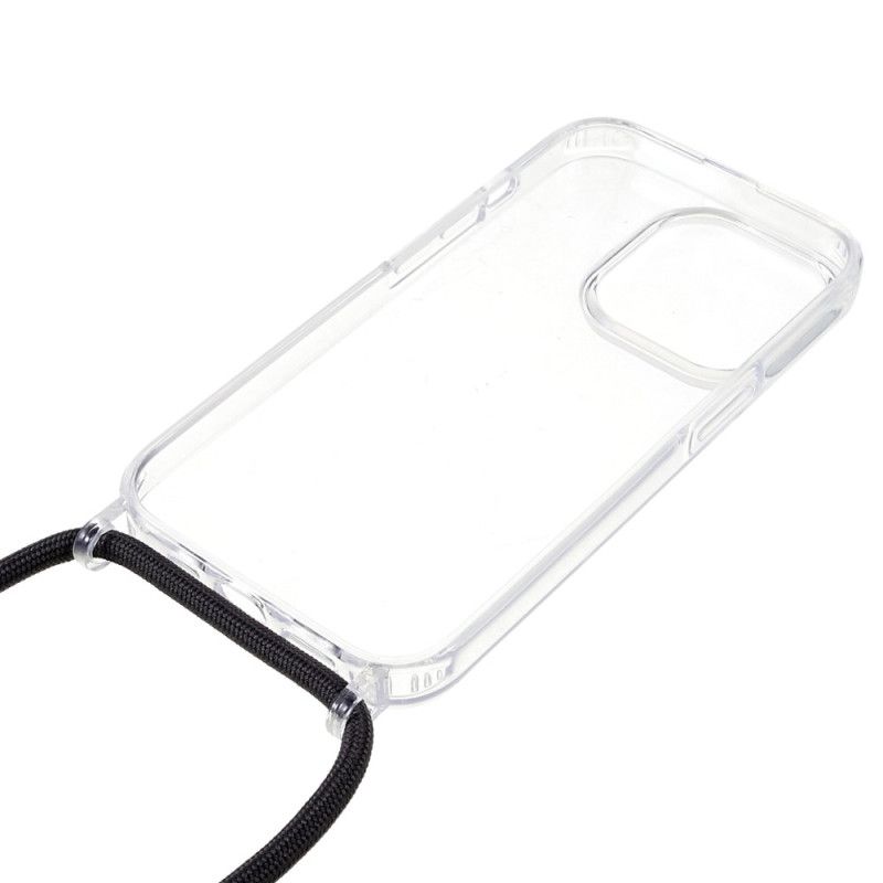 Kryt iPhone 14 Pro Priehľadná S Farebnou Šnúrkou