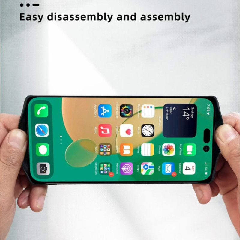 Kryt iPhone 14 Pro Tkaná Umelá Koža