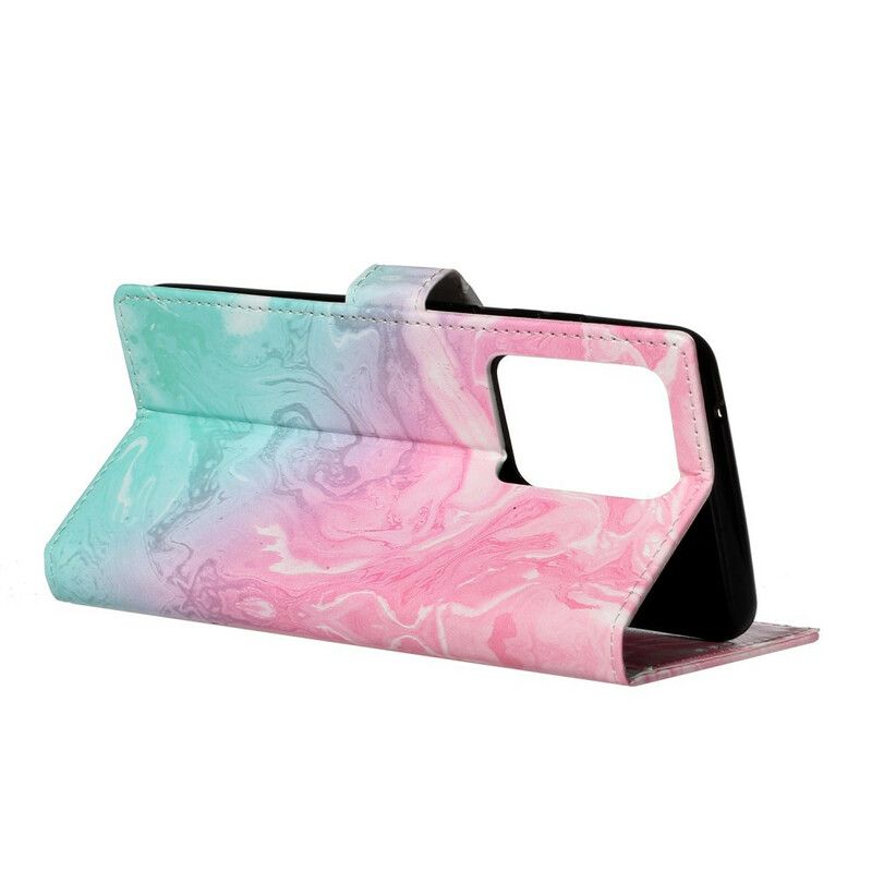 Kožené Puzdro Samsung Galaxy S20 Plus / S20 Plus 5G Dizajnér Marble