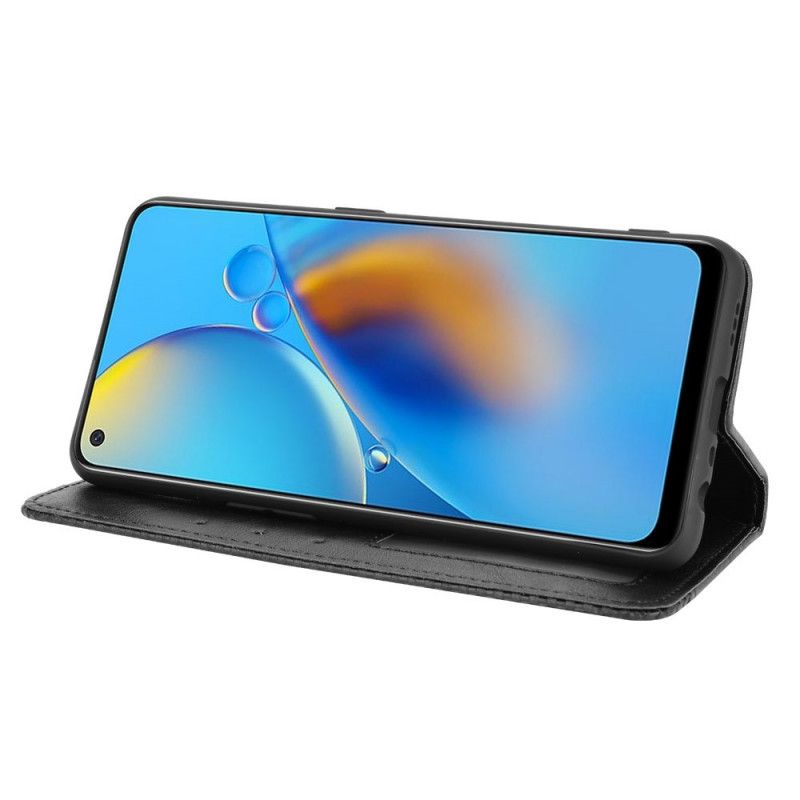 Flipové Puzdro Oppo A74 4G Kožené Puzdro Štylizovaný Efekt Vintage Kože