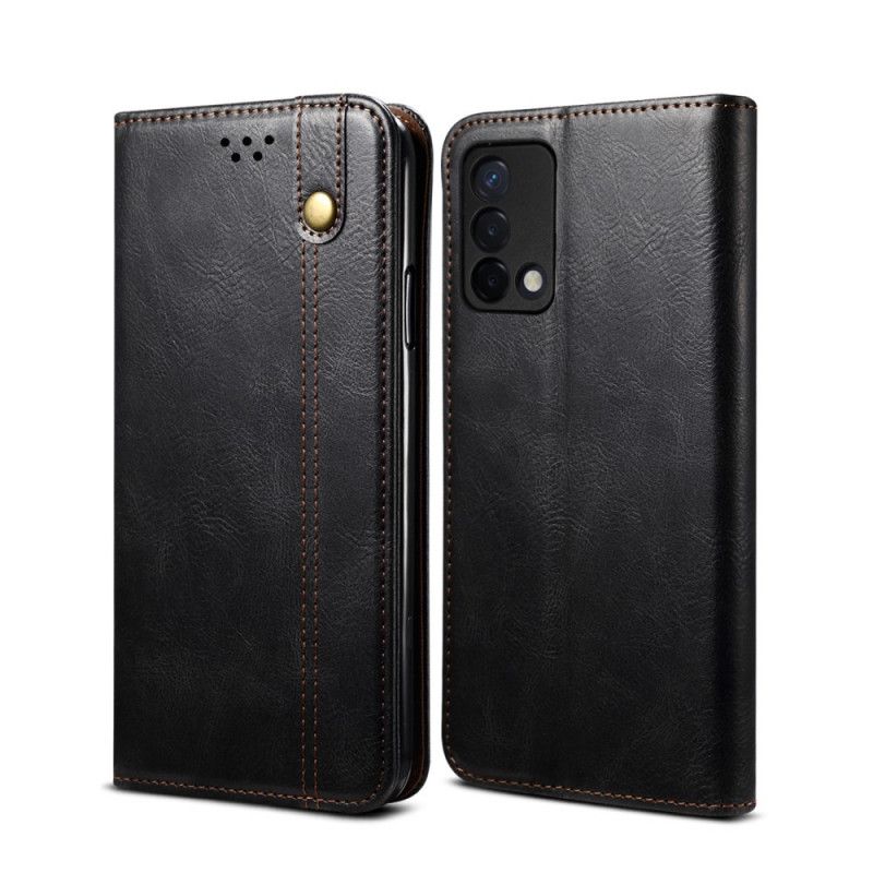 Flipové Puzdro Oppo A74 4G Kožené Puzdro Voskovaná Umelá Koža