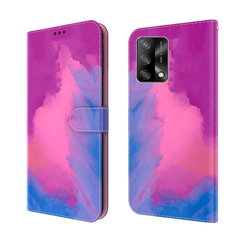 Kožené Puzdro Oppo A74 4G Akvarel