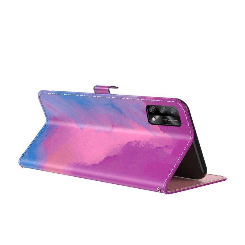 Kožené Puzdro Oppo A74 4G Akvarel