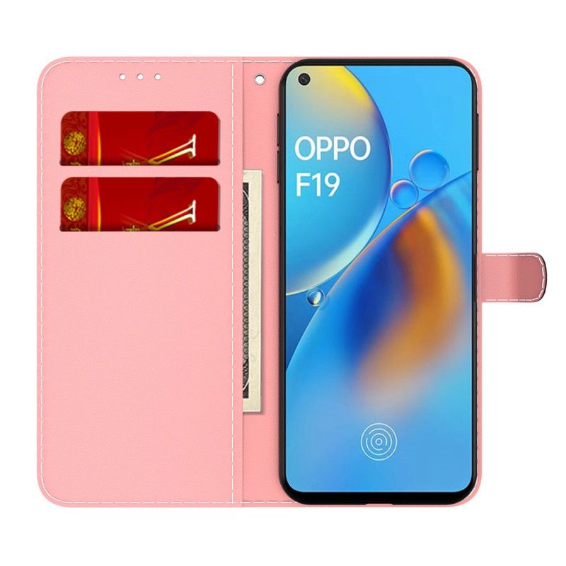 Kožené Puzdro Oppo A74 4G Akvarel