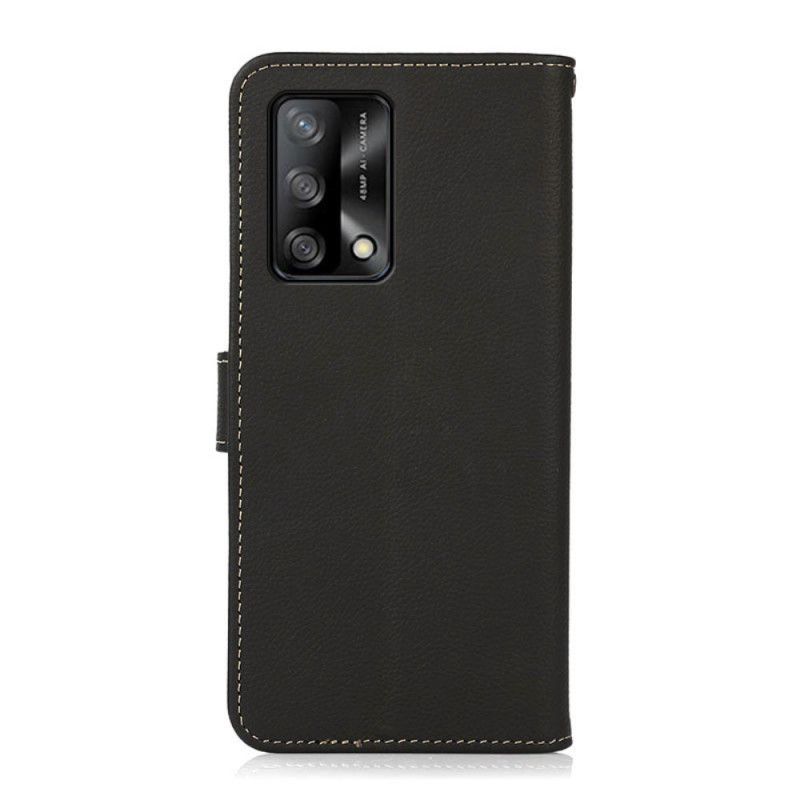 Kožené Puzdro Oppo A74 4G Khazneh Rfid Pravá Koža