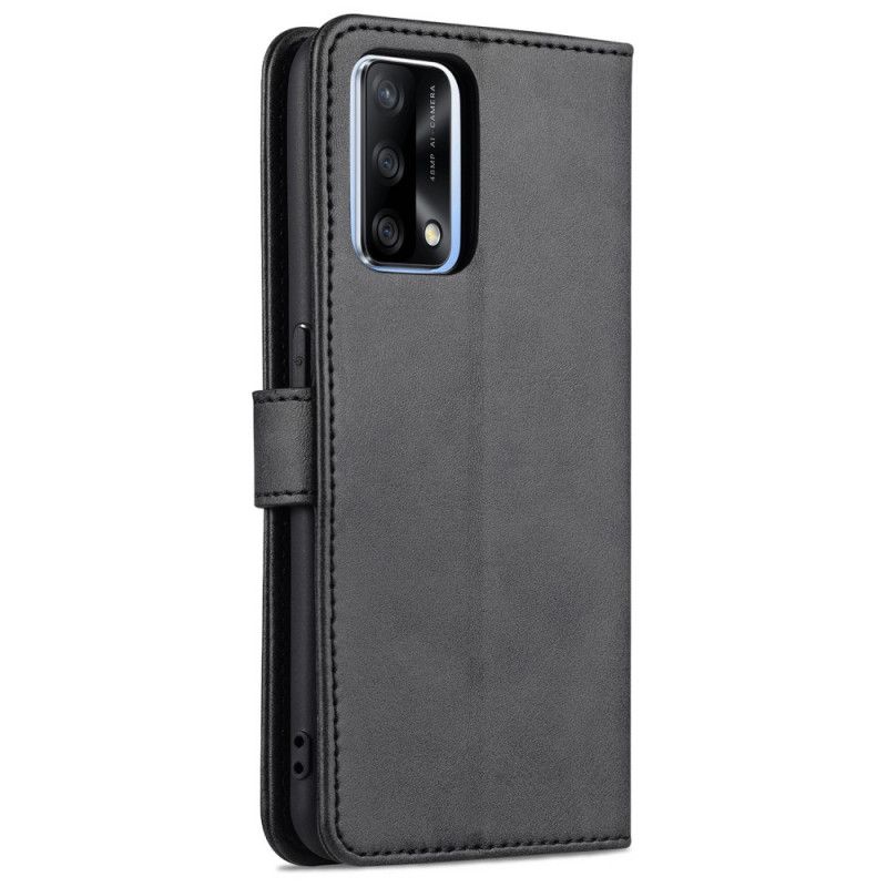 Kožené Puzdro Oppo A74 4G Kožený Efekt Azns