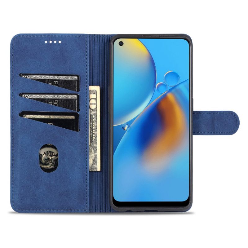Kožené Puzdro Oppo A74 4G Kožený Efekt Azns