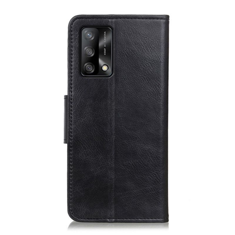Kožené Puzdro Oppo A74 4G Obojstranná Spona S Koženým Efektom
