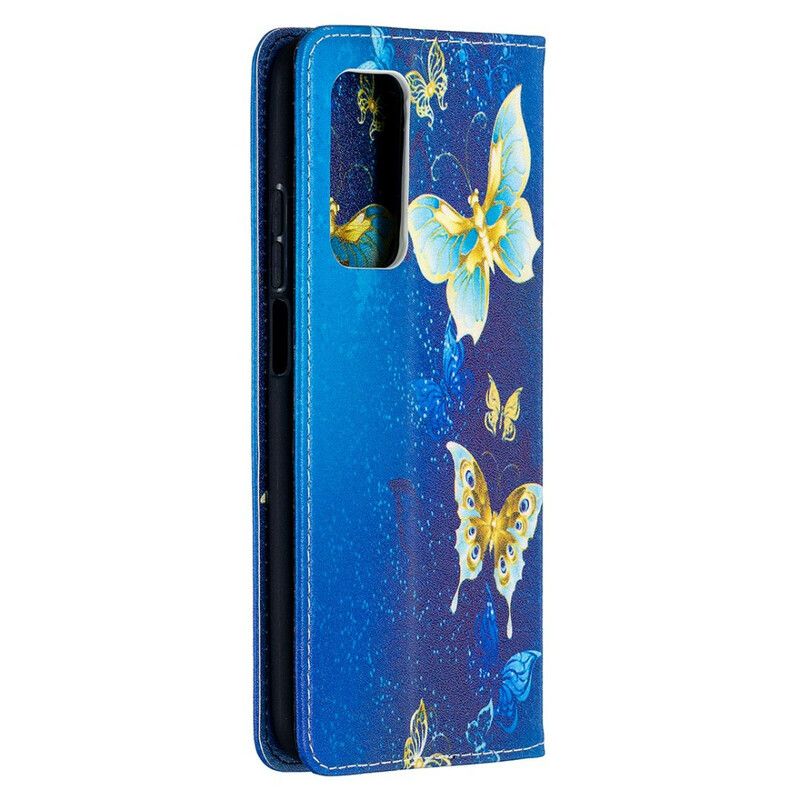 Flipové Puzdro Xiaomi Mi 10T / 10T Pro Kožené Puzdro Farebné Motýle