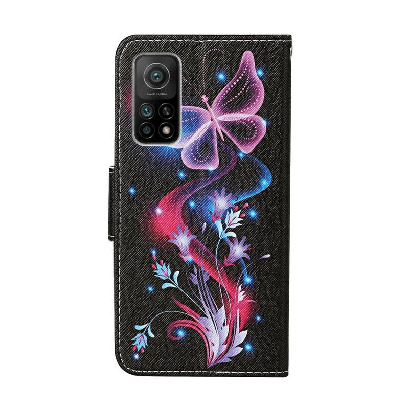 Kožené Puzdro Xiaomi Mi 10T / 10T Pro Čarovné Motýle