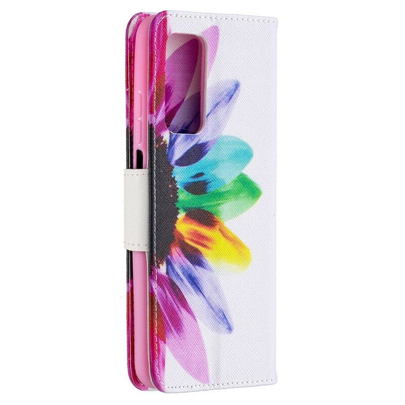 Kožené Puzdro Xiaomi Mi 10T / 10T Pro Pre Kvetinový Akvarel