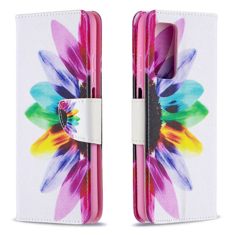 Kožené Puzdro Xiaomi Mi 10T / 10T Pro Pre Kvetinový Akvarel