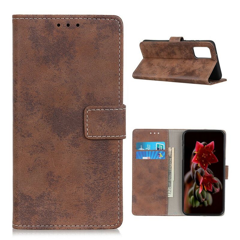 Kožené Puzdro Xiaomi Mi 10T / 10T Pro Vintage Kožený Efekt