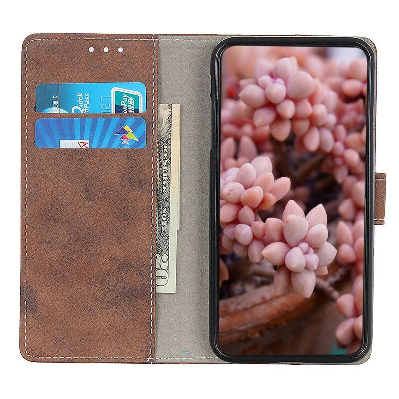 Kožené Puzdro Xiaomi Mi 10T / 10T Pro Vintage Kožený Efekt