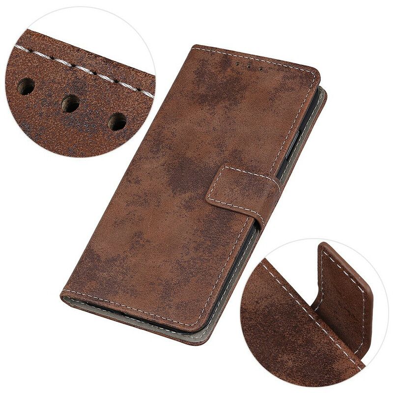 Kožené Puzdro Xiaomi Mi 10T / 10T Pro Vintage Kožený Efekt