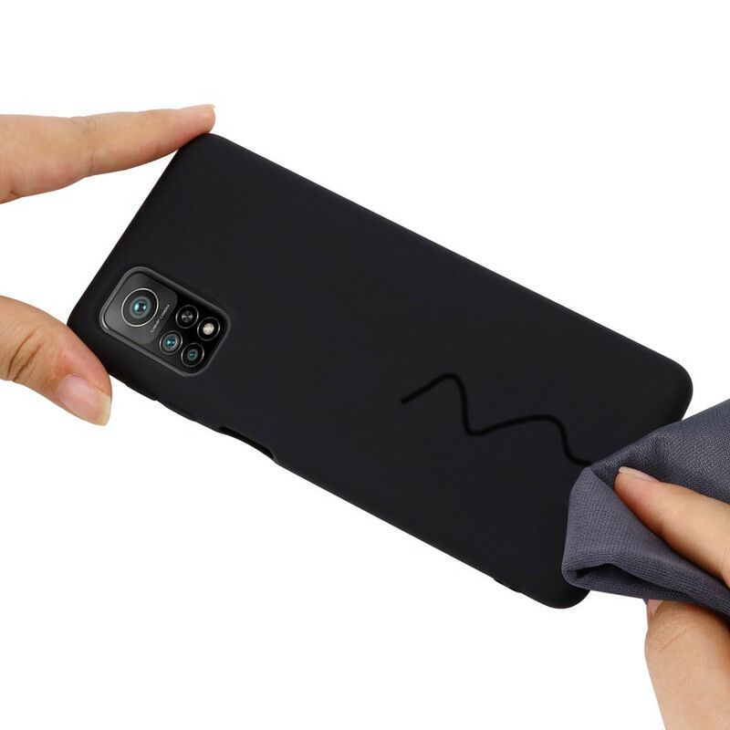 Kryt Xiaomi Mi 10T / 10T Pro Tekutý Silikón So Šnúrkou