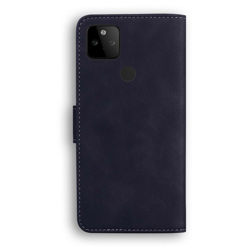 Flipové Puzdro Google Pixel 5A Monochromatický Kožený Efekt