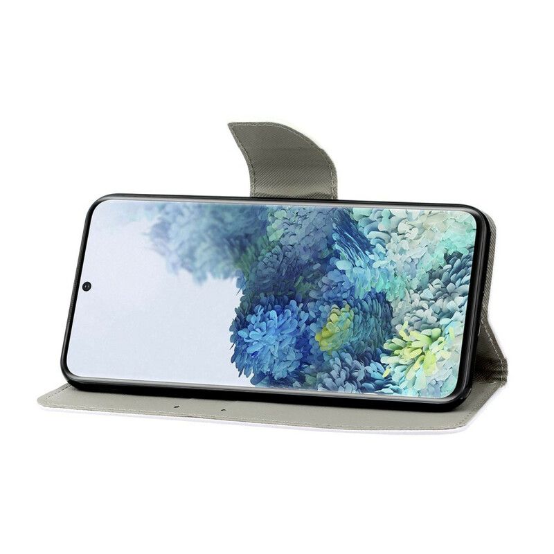 Kožené Puzdro Samsung Galaxy S21 Plus 5G Romantická Ruža S Remienkom