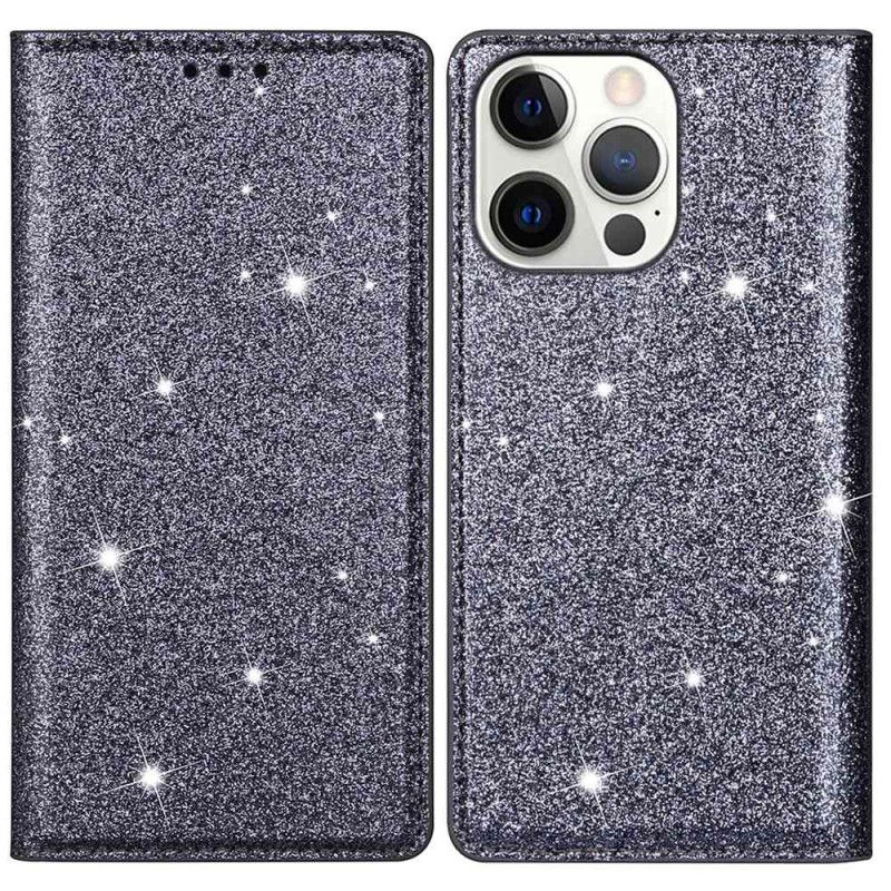 Flipové Puzdro iPhone 16 Pro Kryt Na Mobil Trblietky