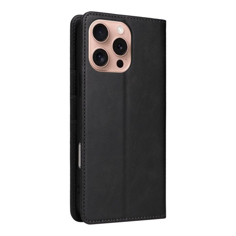 Kožené Puzdro Na iPhone 16 Pro Blokovanie Rfid S Koženým Efektom