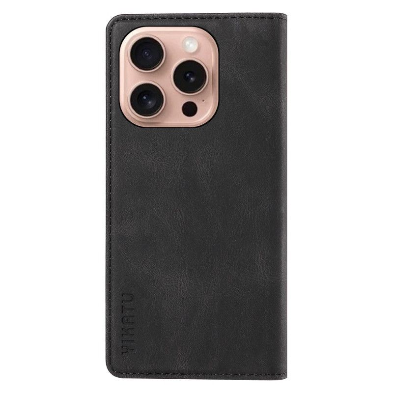 Kožené Puzdro Na iPhone 16 Pro Semišový Efekt Yikatu