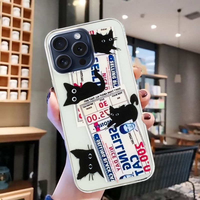 Kryt iPhone 16 Pro Čierne Mačky