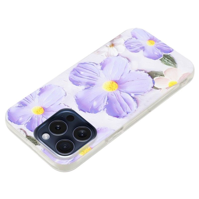 Kryt iPhone 16 Pro Kryt Na Mobil Fialové Kvety
