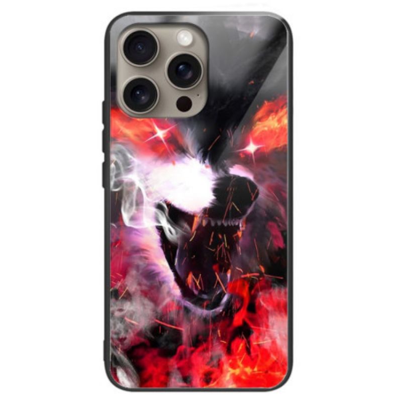 Kryt iPhone 16 Pro Kryt Na Mobil Tvrdené Sklo Fierce Wolf