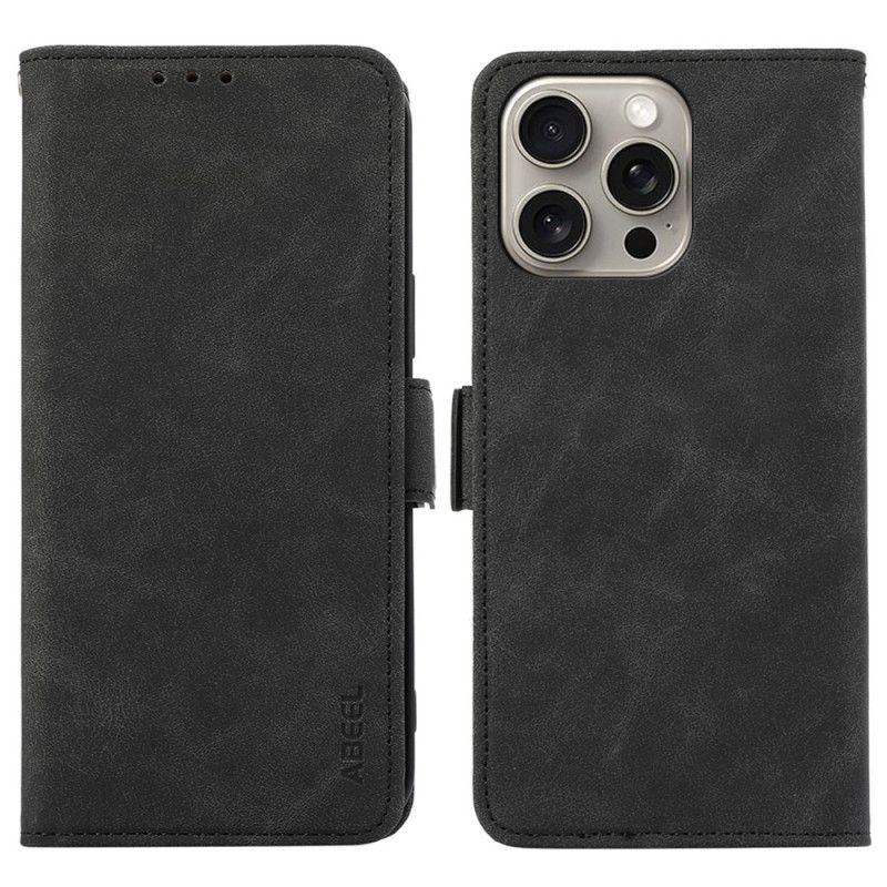 Puzdro iPhone 16 Pro Blokovanie Rfid So Semišovým Efektom Abeel