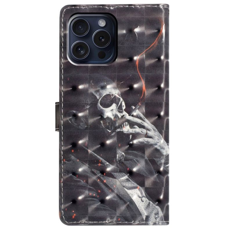Puzdro iPhone 16 Pro Fajčiarska Kostra S Popruhom