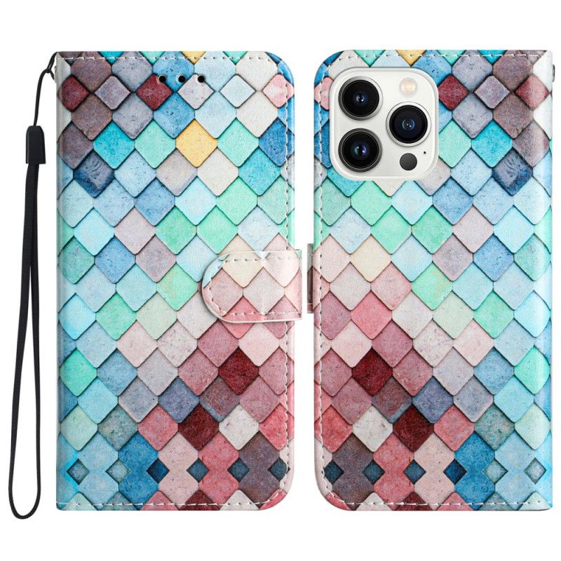 Puzdro iPhone 16 Pro Mriežky Na Popruh