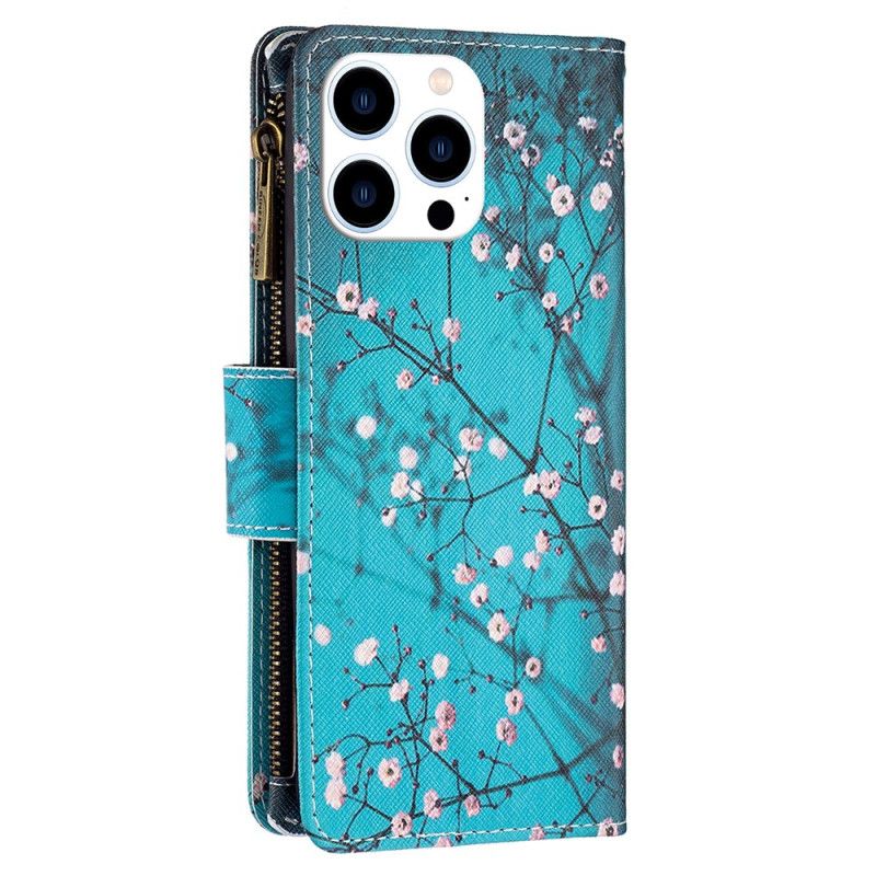Puzdro iPhone 16 Pro Peňaženka Plum Blossom