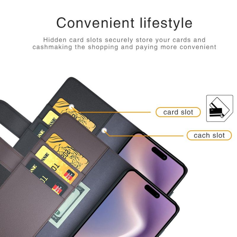 Puzdro Na iPhone 16 Pro Pravá Koža