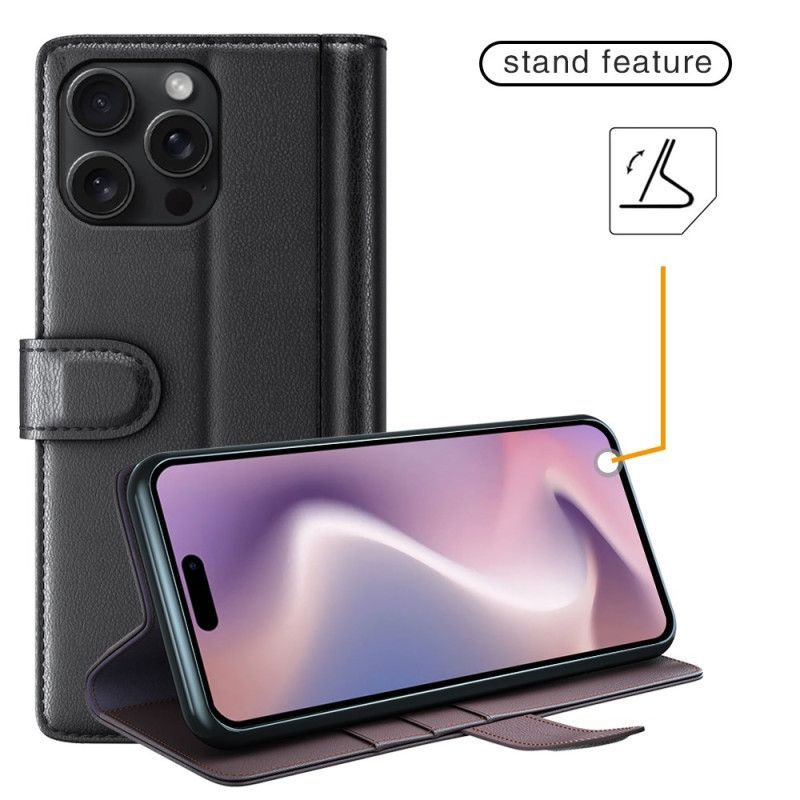 Puzdro Na iPhone 16 Pro Pravá Koža